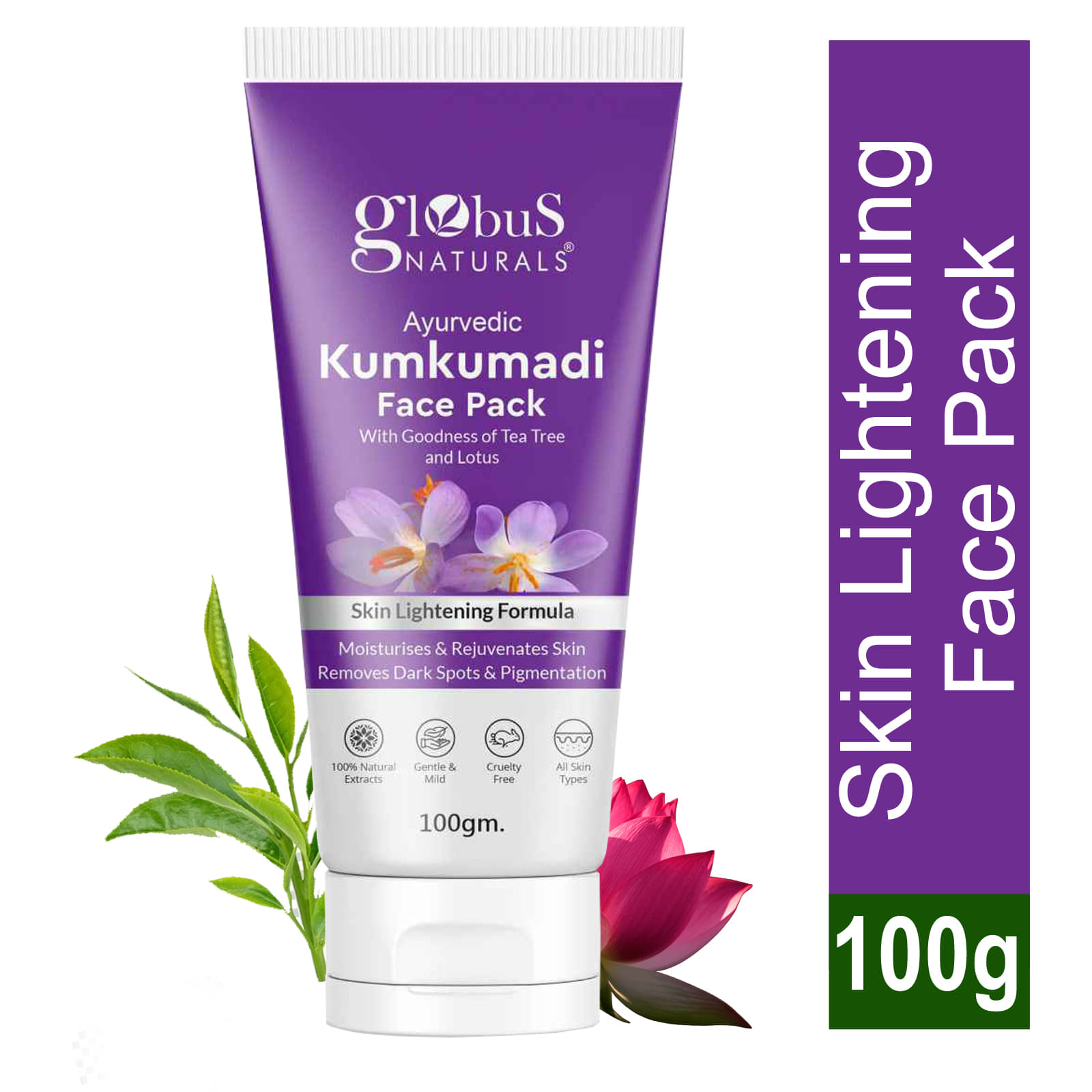     			Globus Naturals Kumkumadi Face Pack, For Normal Skin, 100gm