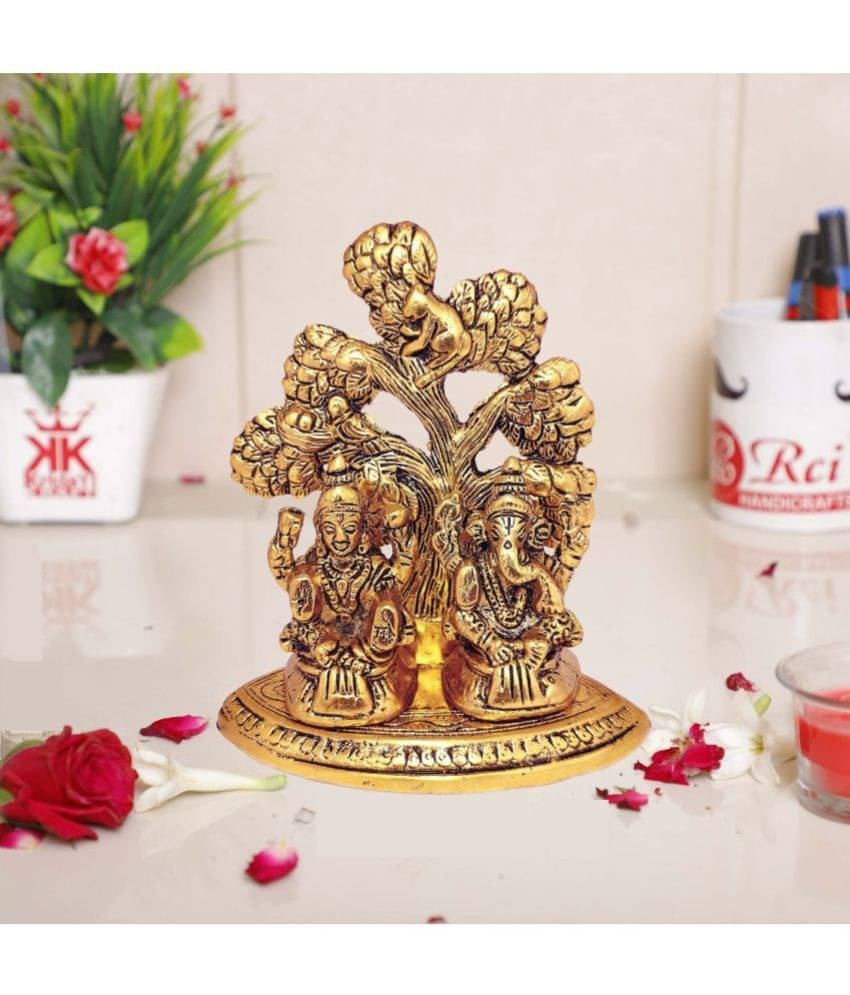 KridayKraft Aluminium Laxmi Ganesh Idol ( 16.5 cm ) KridayKraft Aluminium Laxmi Ganesh Idol ( 16.5 cm )