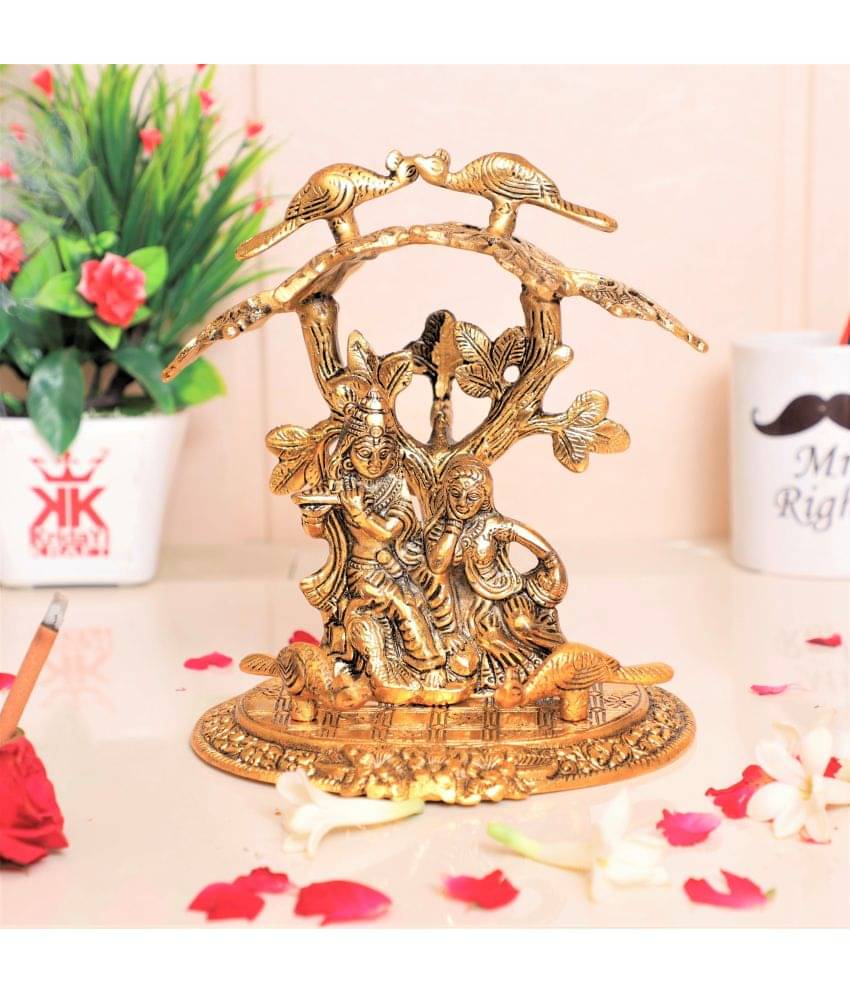 KridayKraft Aluminium Radha Krishna Idol ( 19 cm ) KridayKraft Aluminium Radha Krishna Idol ( 19 cm )