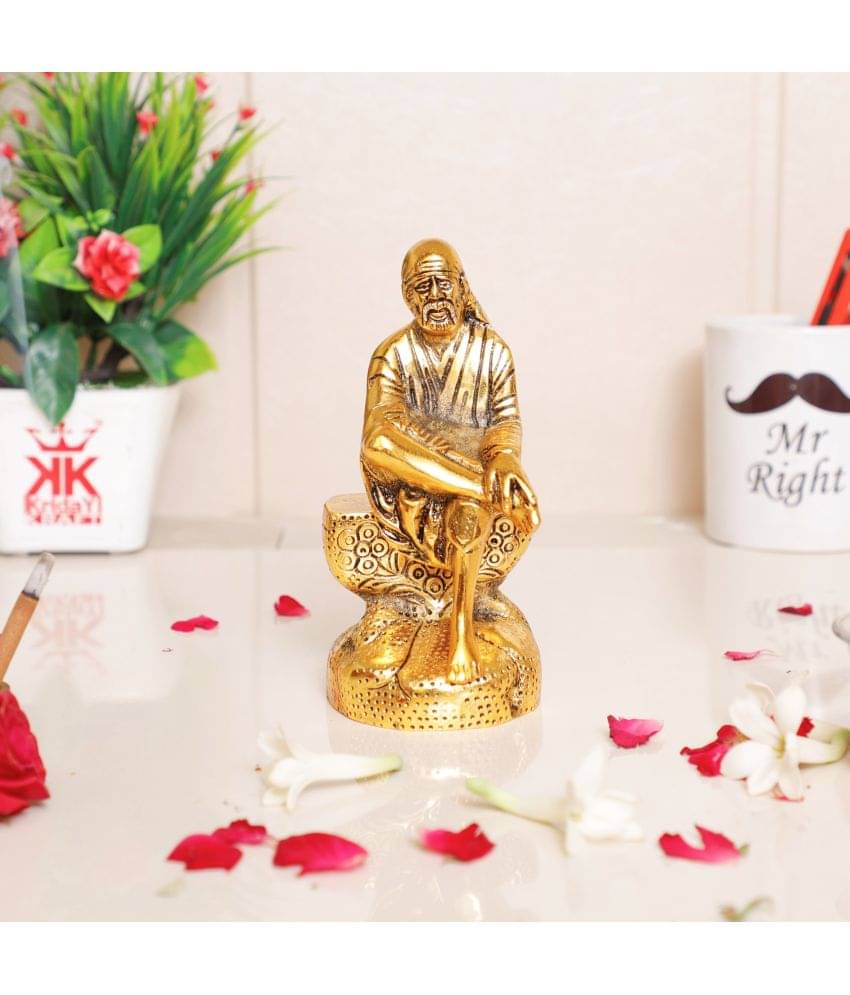     			KridayKraft Aluminium Sai Baba Idol ( 15 cm )
