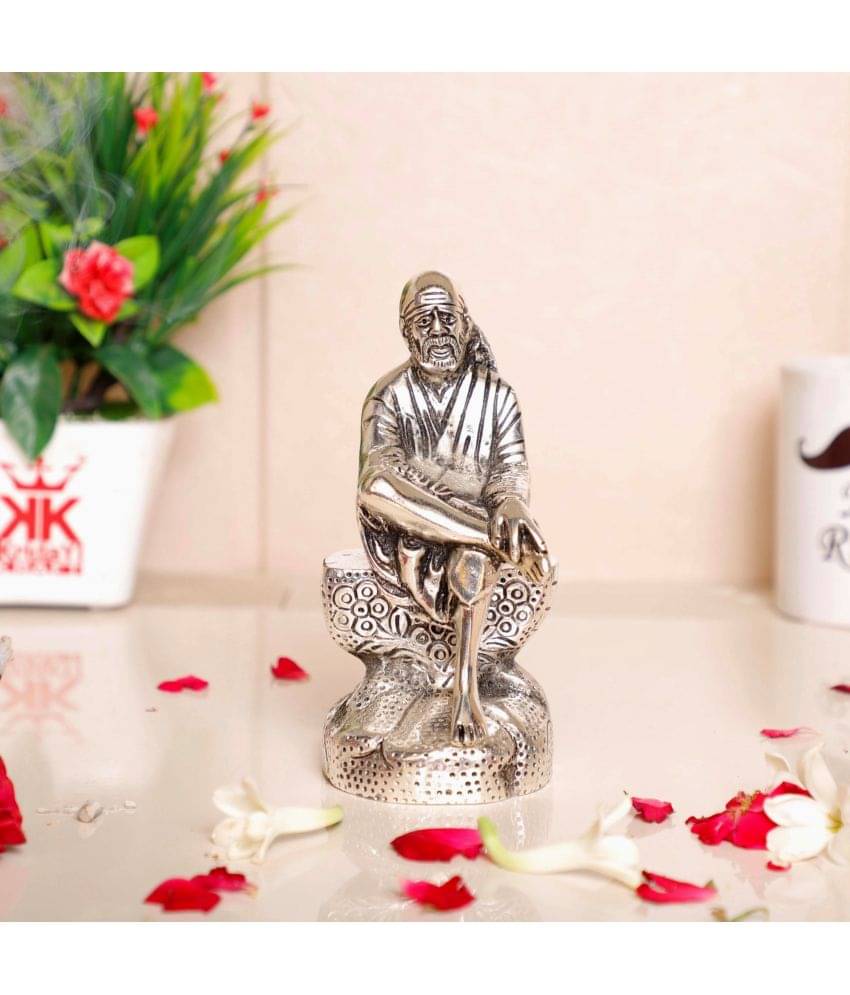     			KridayKraft Aluminium Sai Baba Idol ( 15 cm )