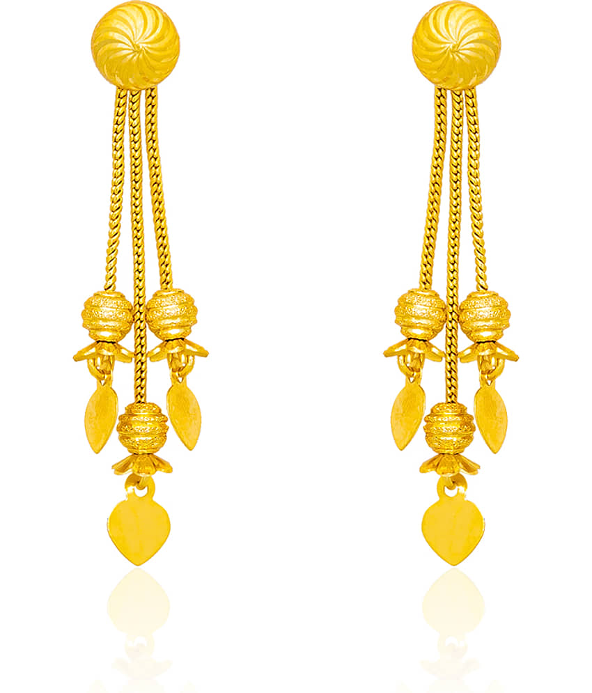 LUV FASHION Golden Stud Earrings ( Pack of 1 ) - Earrings | Buy online on ZillyBuy