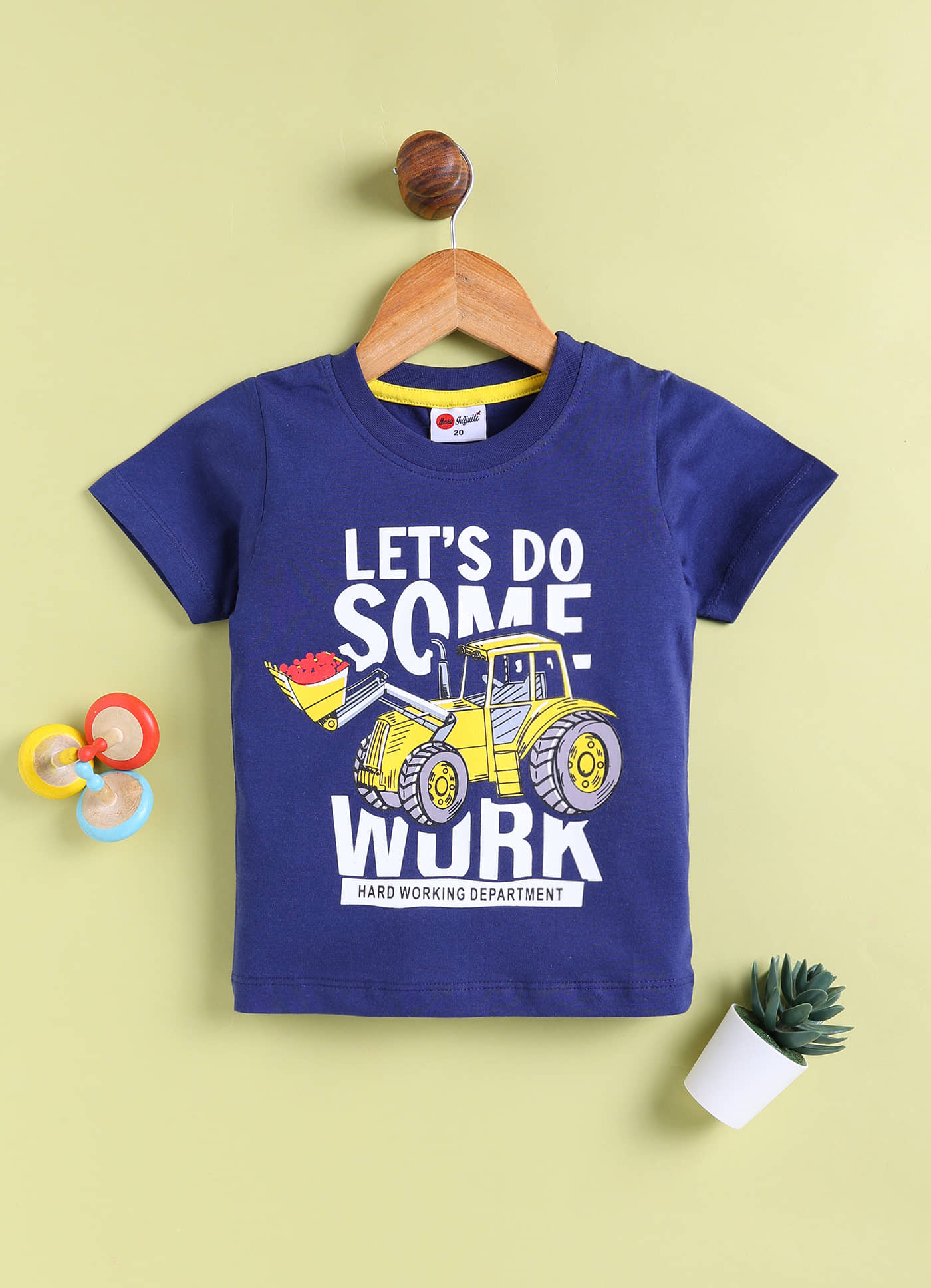 Mars Infiniti Pack of 1 Boys Cotton T-Shirt ( Blue )