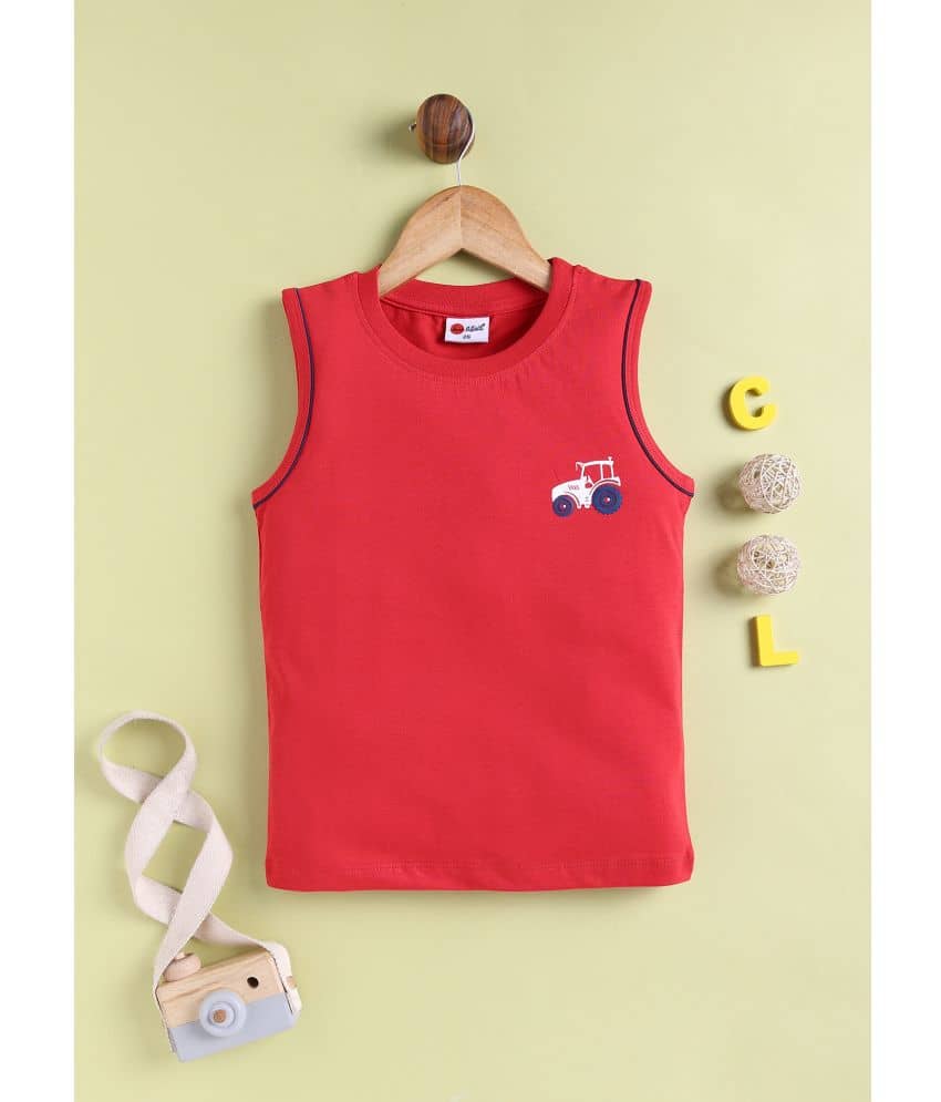 Mars Infiniti Pack of 1 Boys Cotton T-Shirt ( Red )