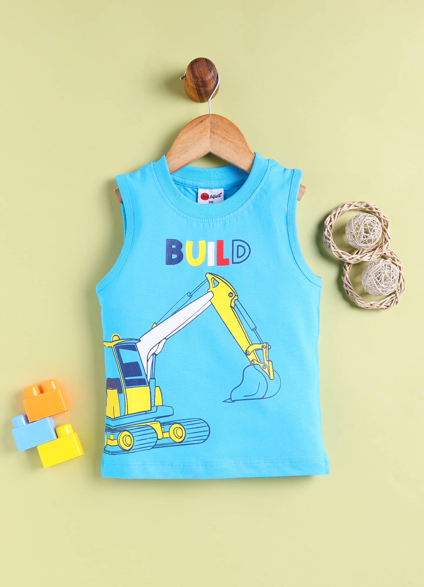 Mars Infiniti Pack of 1 Baby Boys Cotton T-Shirt ( Sky Blue )