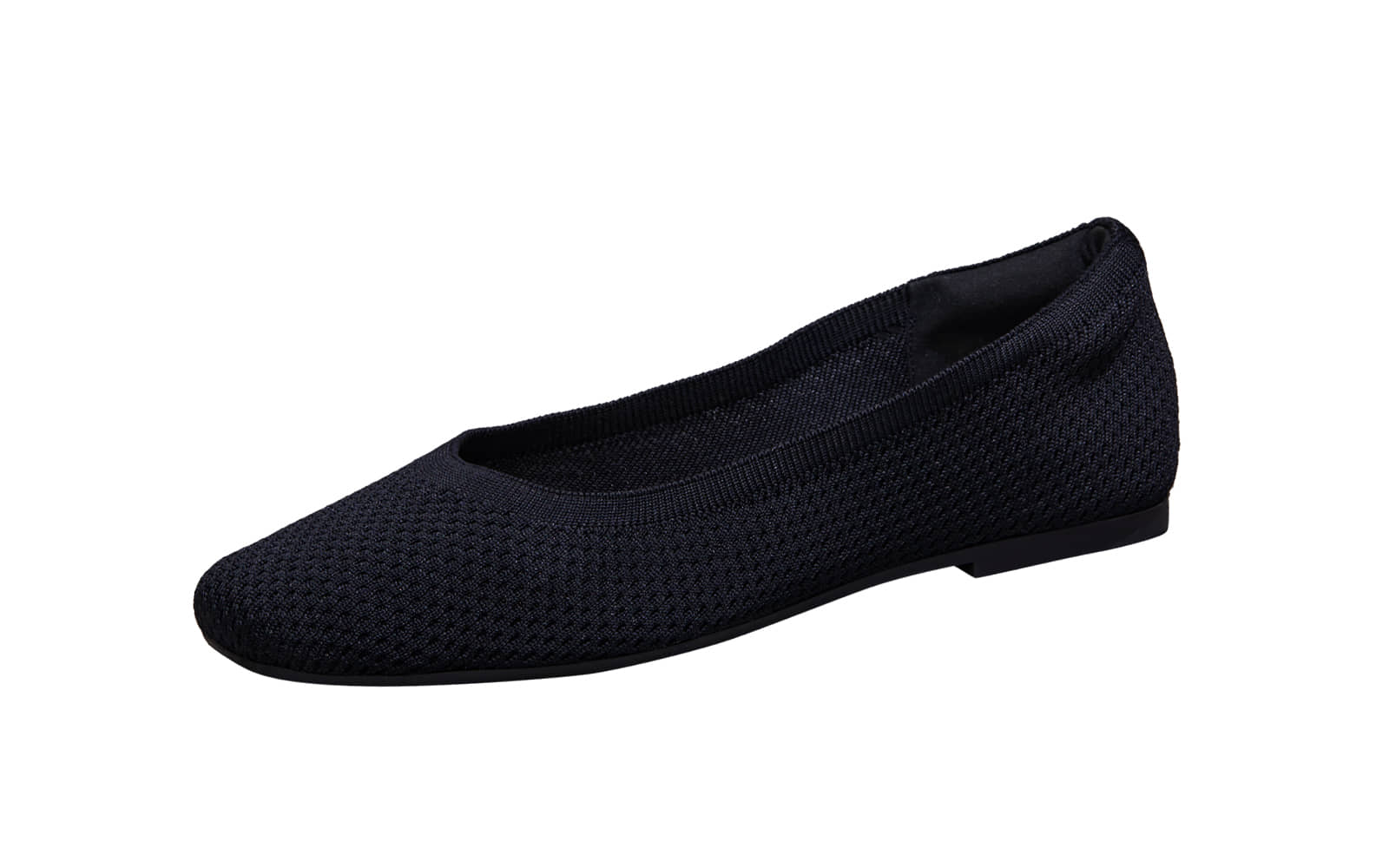 Neemans Plush Square Flats Black Women's Casual Ballerinas - Casual Shoes | Buy online on ZillyBuy