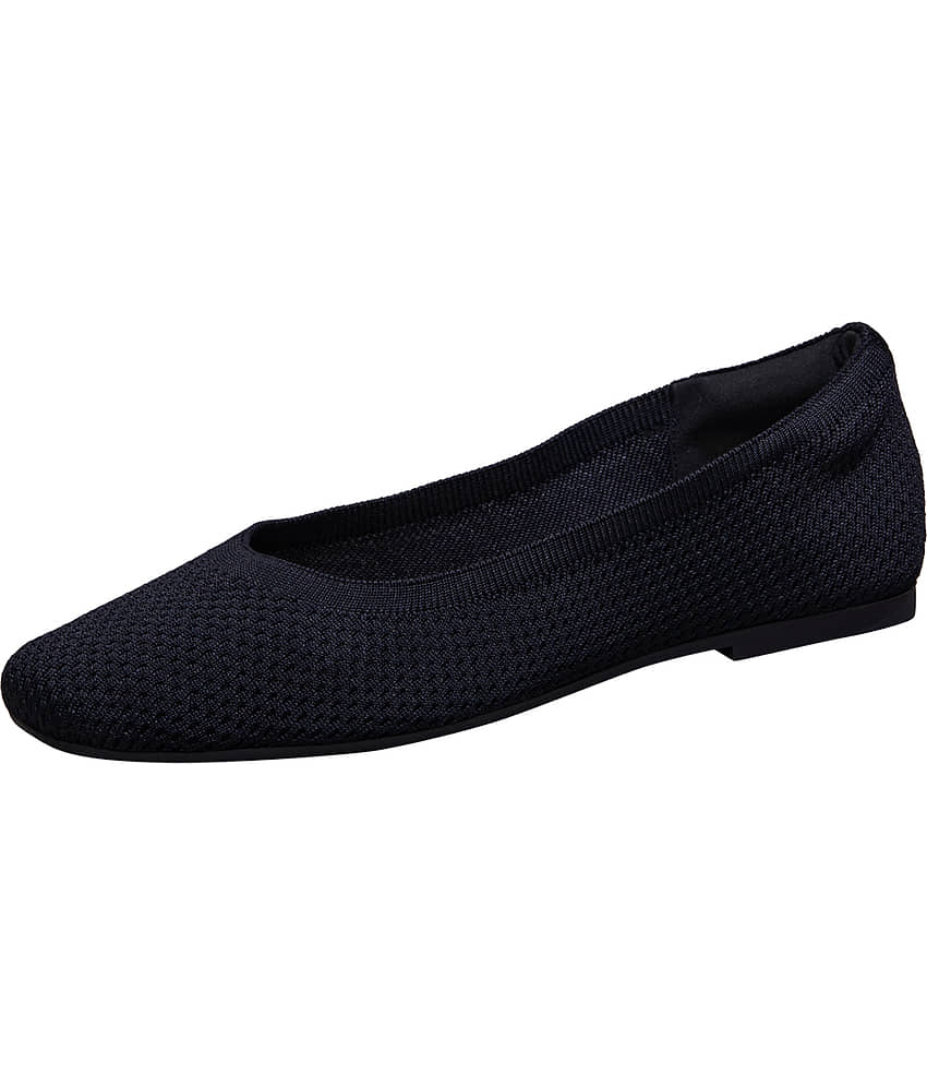 Neemans Plush Square Flats Black Women's Casual Ballerinas - Casual Shoes | Buy online on ZillyBuy