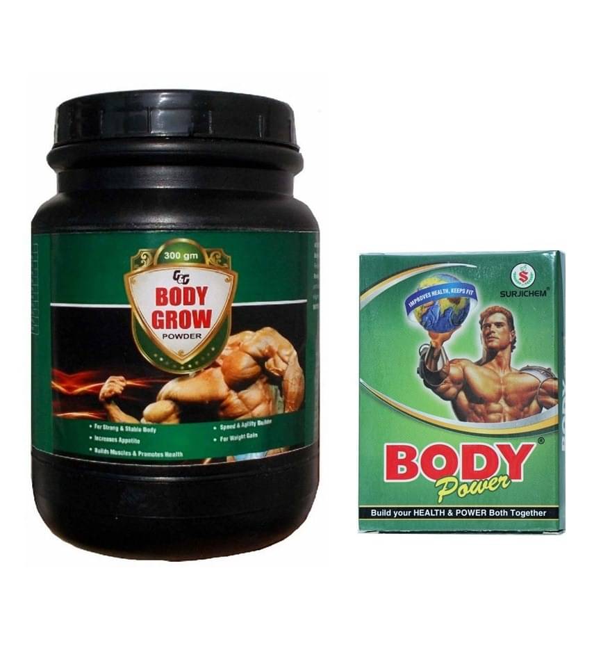 Rikhi Body Power Capsule 10 no.s & Body Grow Powder 300 gm Chocolate     			Rikhi Body Power Capsule 10 no.s & Body Grow Powder 300 gm Chocolate