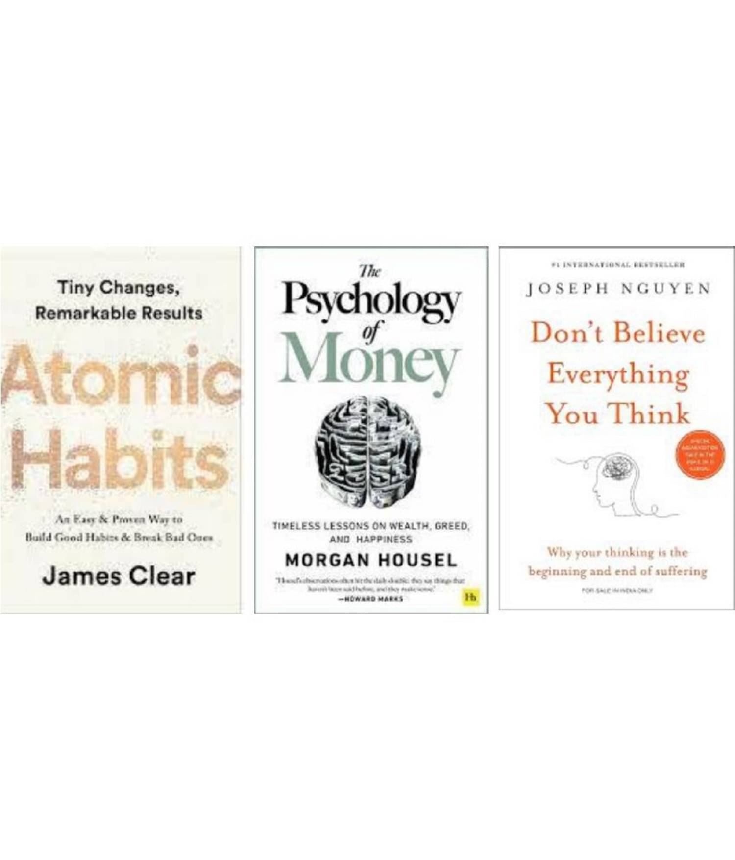 9 Combo of 3 books ) Atomic Habits + The Psychology of Money + dont believe everything you think 9 Combo of 3 books ) Atomic Habits + The Psychology of Money + dont believe everything you think