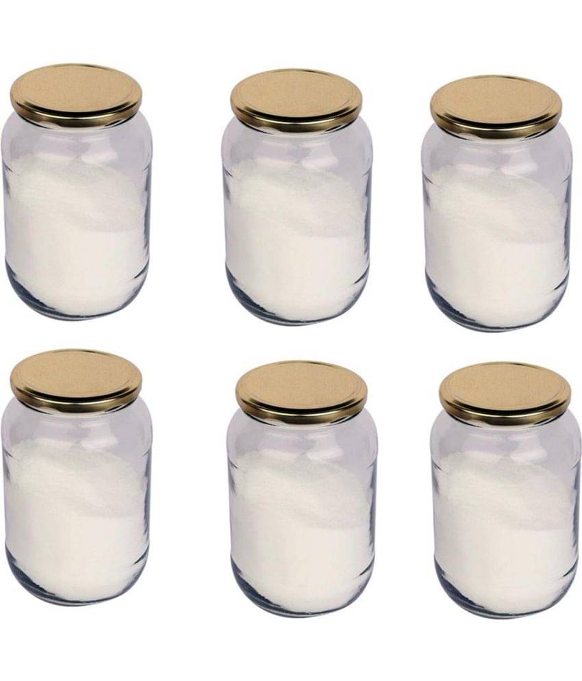     			AFAST Glass Container Glass Transparent Cookie Container ( Set of 6 )