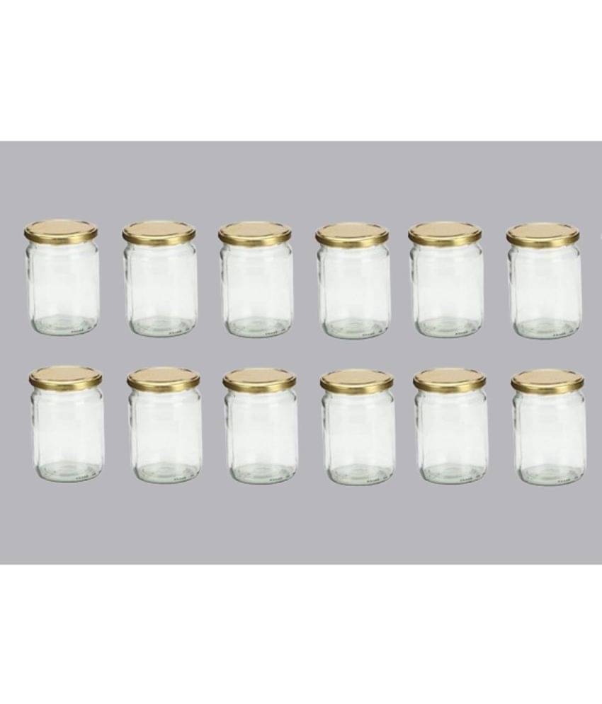 AFAST Glass Container Glass Transparent Cookie Container ( Set of 12 )     			AFAST Glass Container Glass Transparent Cookie Container ( Set of 12 )