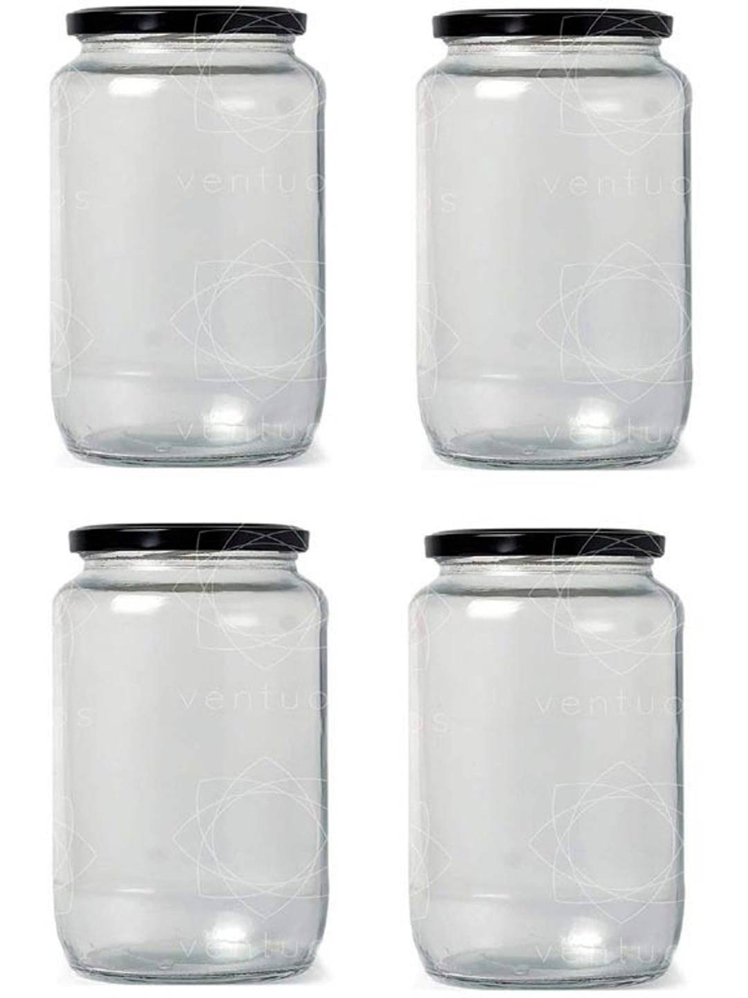AFAST Glass Container Glass Transparent Cookie Container ( Set of 4 ) AFAST Glass Container Glass Transparent Cookie Container ( Set of 4 )