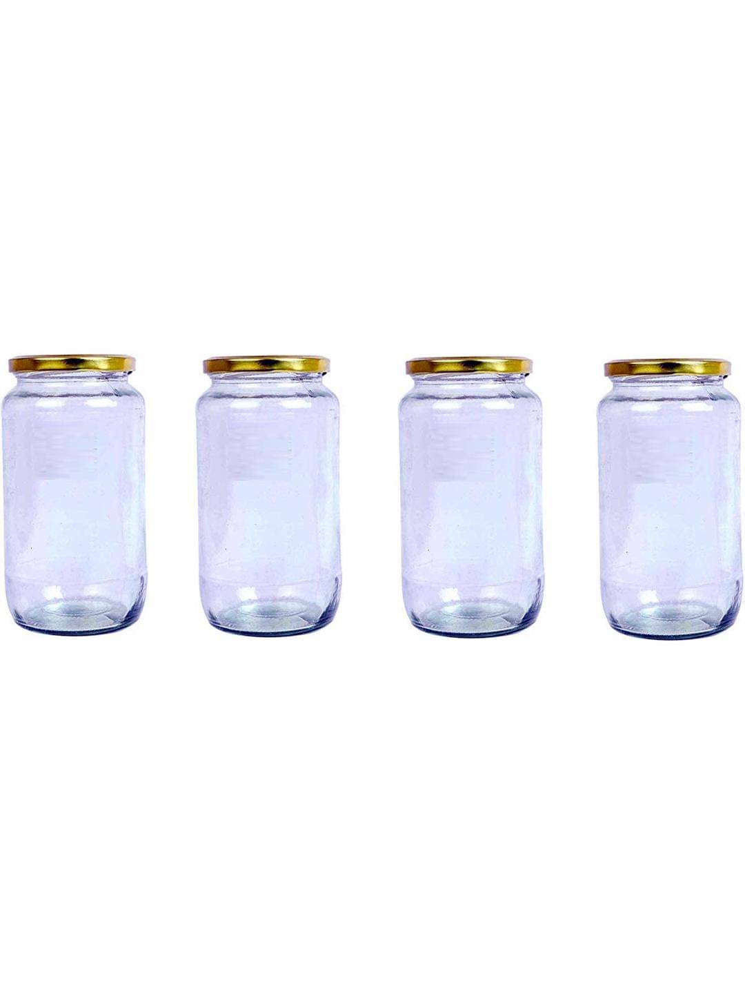     			AFAST Glass Container Glass Transparent Cookie Container ( Set of 4 )