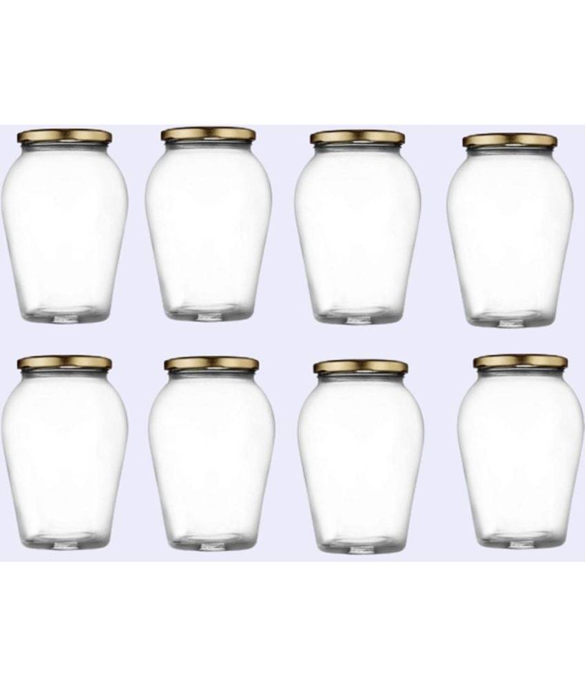     			AFAST Glass Container Glass Transparent Utility Container ( Set of 8 )