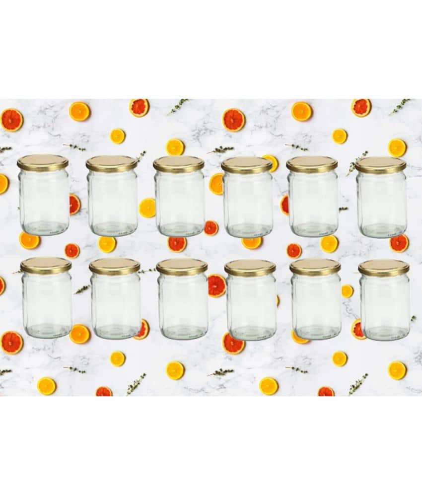 AFAST Glass Container Glass Transparent Utility Container ( Set of 12 )