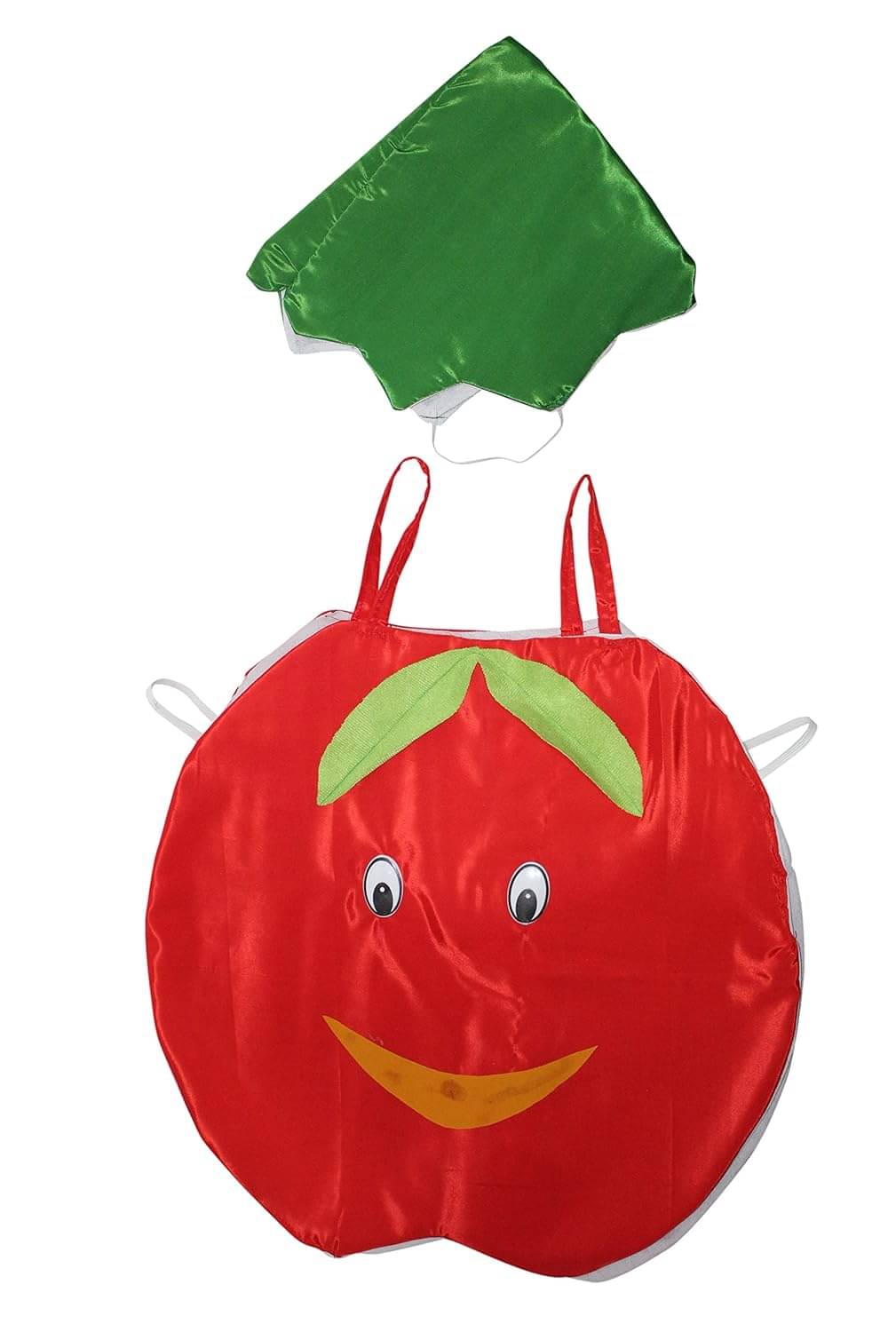 Apl Fruit Costume Cutout with Cap For Boys & Girls (Freesize 3-12 Yr)     			Apl Fruit Costume Cutout with Cap For Boys & Girls (Freesize 3-12 Yr)