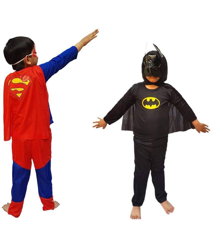 Bat & Super Hero Dress For Boys, Superhero Costume Combo, 7-8 Yrs (Pack of 2) Bat & Super Hero Dress For Boys, Superhero Costume Combo, 7-8 Yrs (Pack of 2)