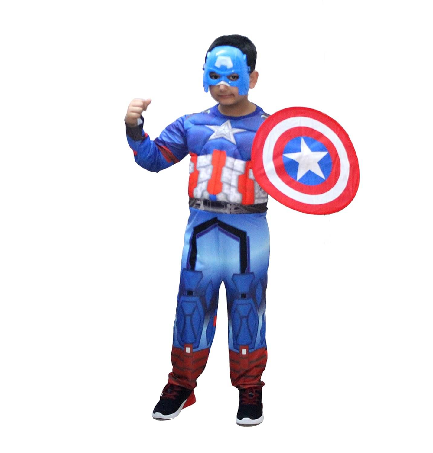 Captain Superhero Costumes for Boys, Super Hero Dress - Multicolor, 10-11 Years Captain Superhero Costumes for Boys, Super Hero Dress - Multicolor, 10-11 Years