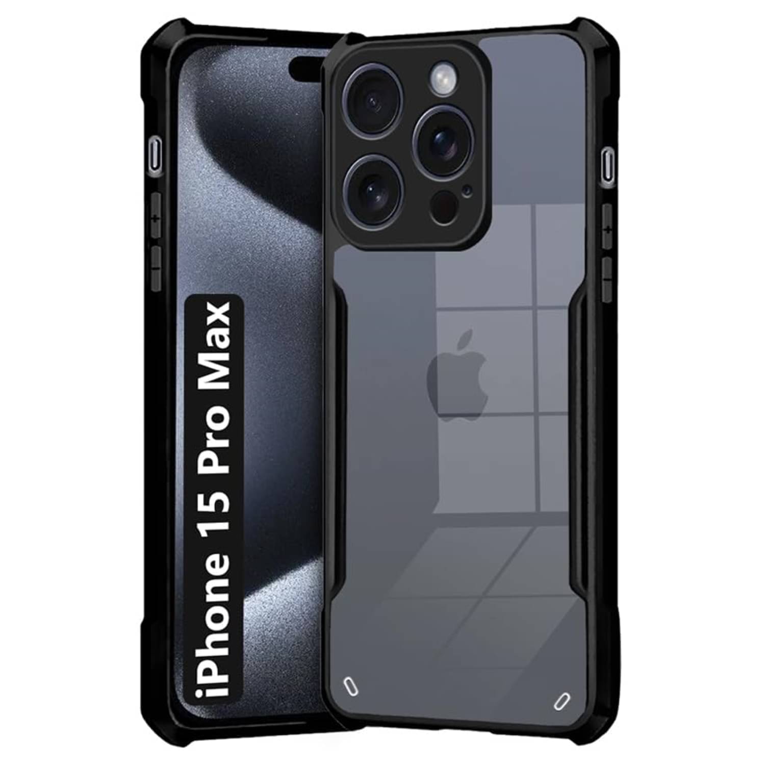     			Case Vault Covers Shock Proof Case Compatible For Polycarbonate Apple iPhone 15 Pro Max ( Pack of 1 )