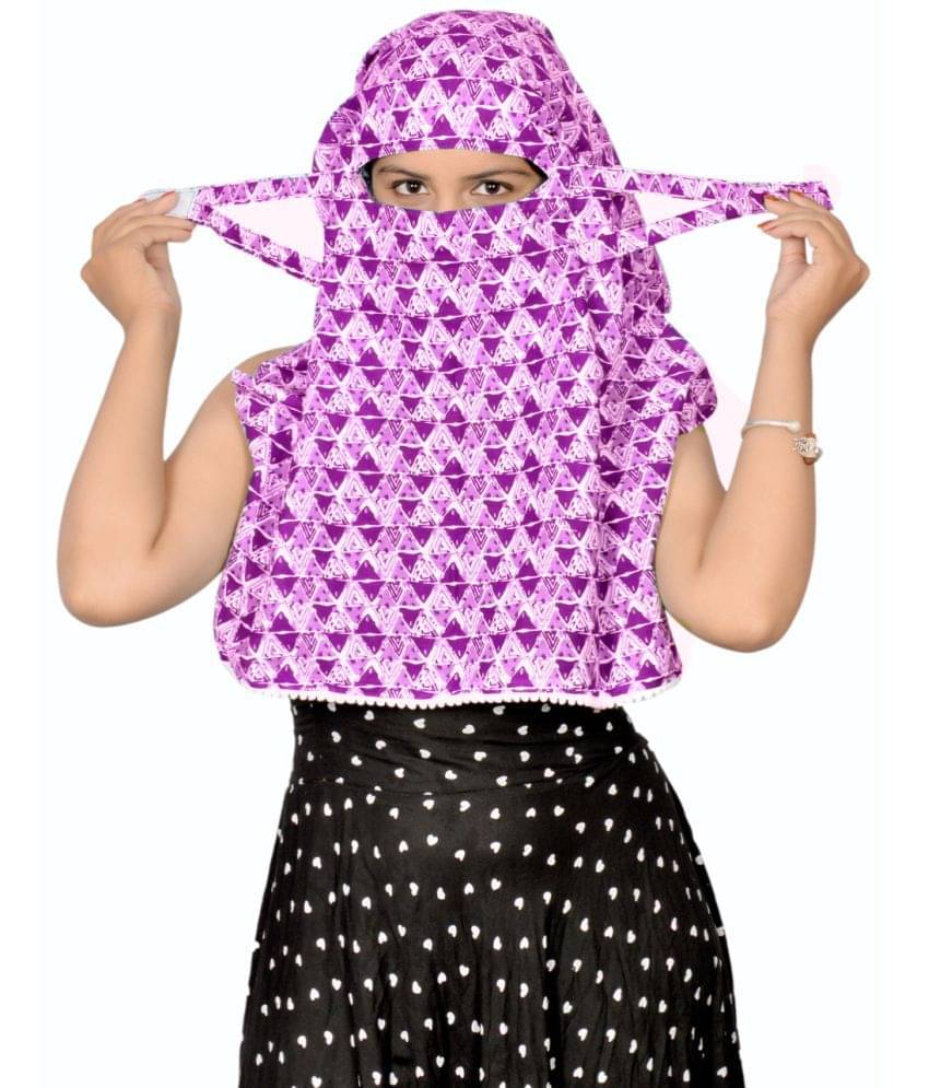 DEEPNYRA - LIVING STYLE Purple Cotton Women's Scarf ( Pack of 1 ) DEEPNYRA - LIVING STYLE Purple Cotton Women's Scarf ( Pack of 1 )