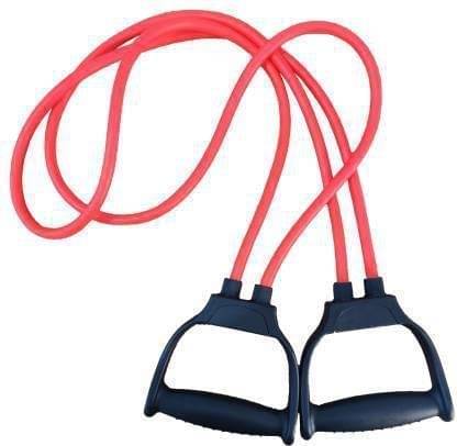 Double Toning Resistance Tube Heavy Quality Pull Rope Elastic Rubber Exercise Band for Stretching, Workout, Home Gym with Grip D Shaped Handles for Men and Women with Workout, Pack of 1 Double Toning Resistance Tube Heavy Quality Pull Rope Elastic Rubber Exercise Band for Stretching, Workout, Home Gym with Grip D Shaped Handles for Men and Women with Workout, Pack of 1