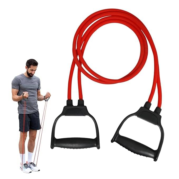     			Double Toning Tube Resistance Band Rope Stretching Tubes Latex for Men and Women Resistance Tube, Pack of 1
