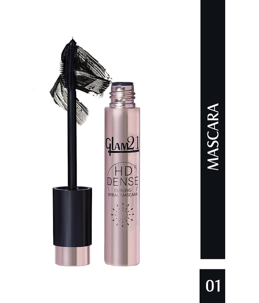 Glam 21 HD Dense Mascara With Petite Brush Smudge & Water Proof Eyelashes 16hrs Long-wear (Black) - Makeup - Eyes | Buy online on ZillyBuy