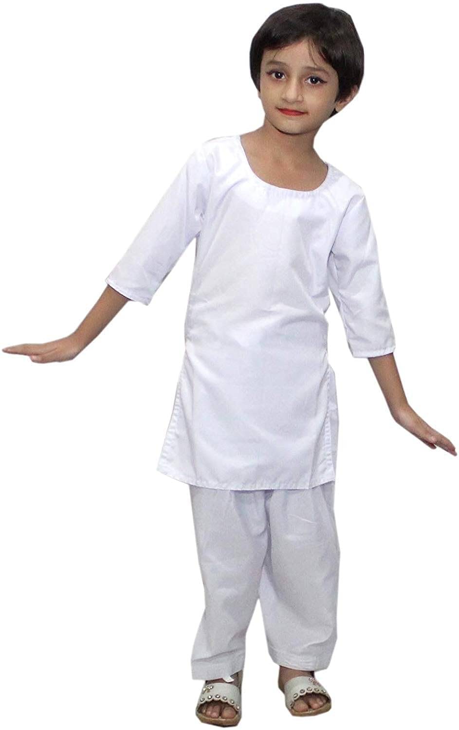    			Indian Wear Salwar Kameez Costume-White, 3-4 Years, for Girls