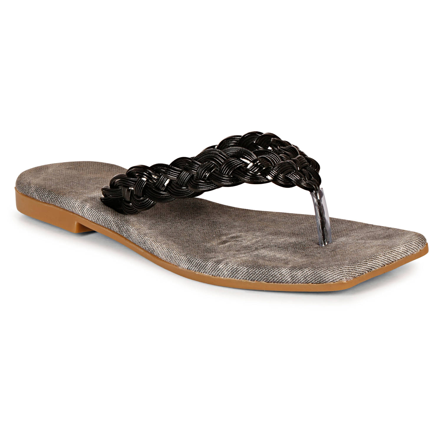     			Ishransh Black Women's Flats