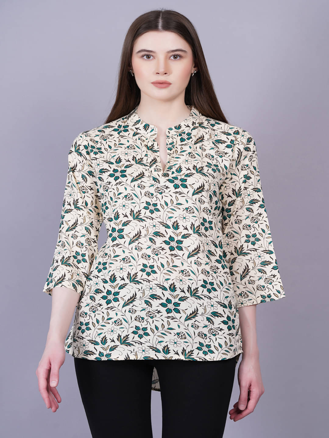 JC4U Women's Rayon Tunic ( Green )     			JC4U Women's Rayon Tunic ( Green )