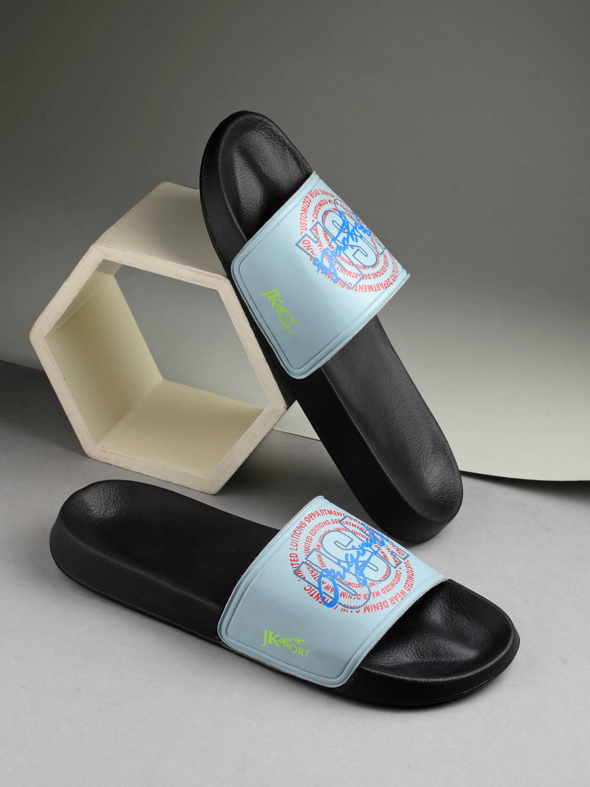     			JK Port Blue Men's Slide Flip Flop