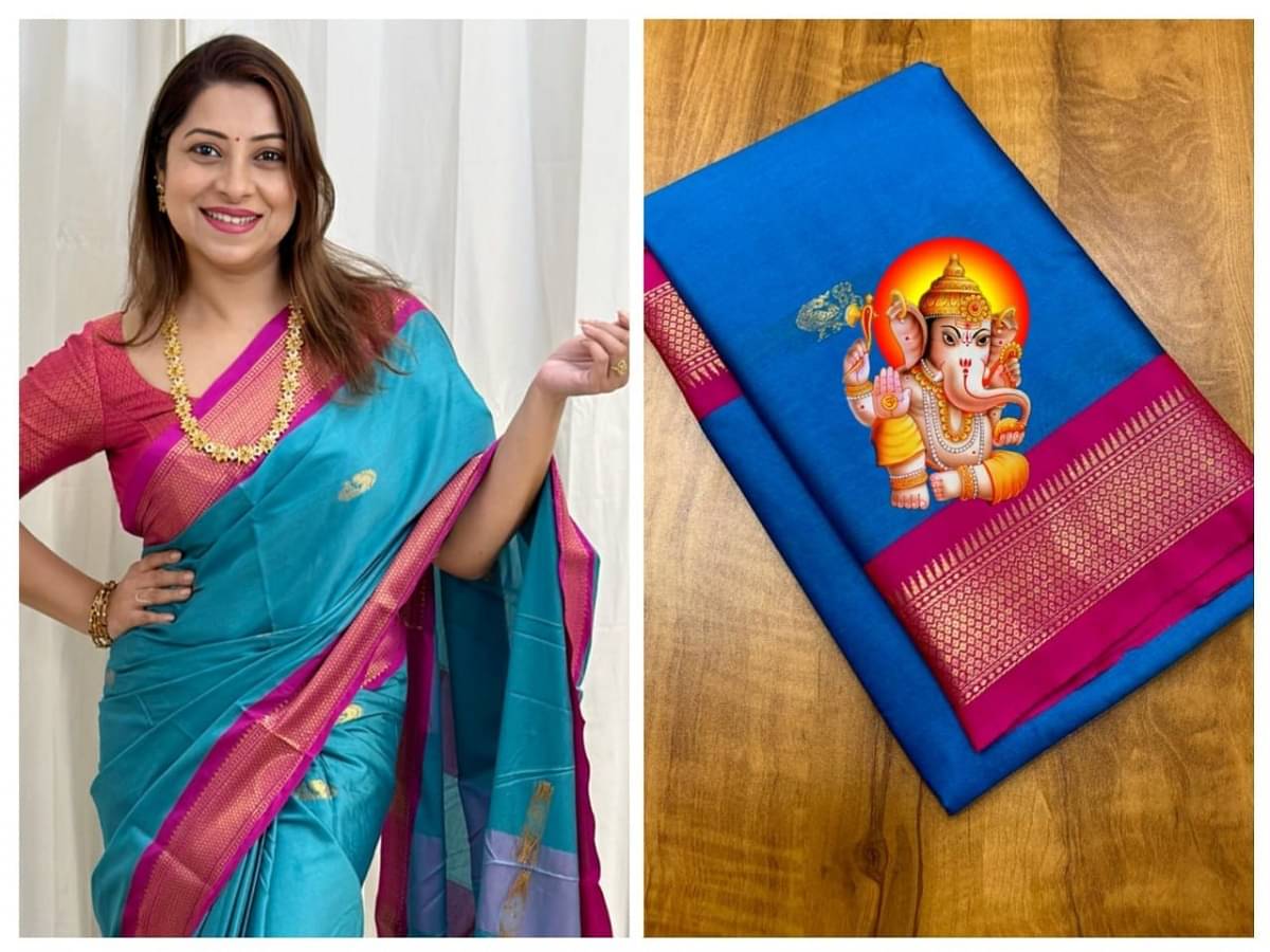 JULEE Cotton Silk Embellished Saree With Unstitched Blouse Piece ( SkyBlue ) JULEE Cotton Silk Embellished Saree With Unstitched Blouse Piece ( SkyBlue )
