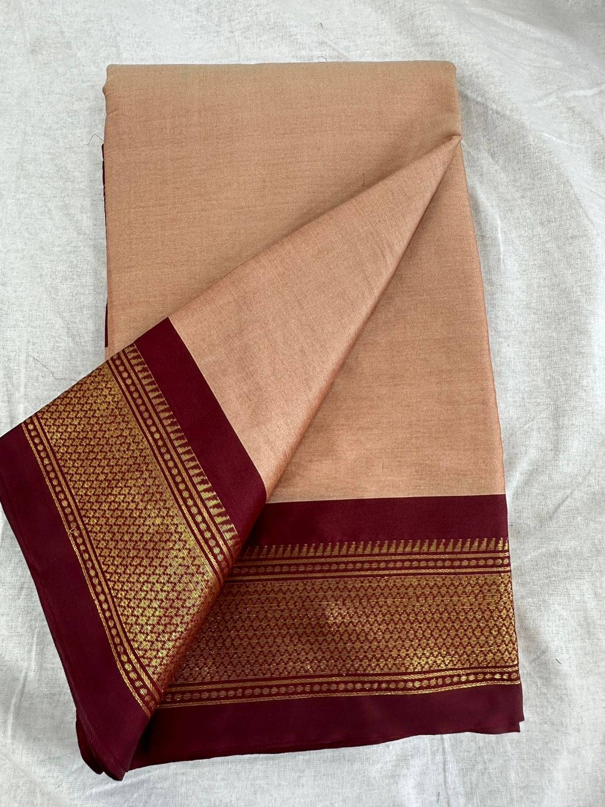     			JULEE Cotton Silk Embellished Saree With Unstitched Blouse Piece ( Peach )