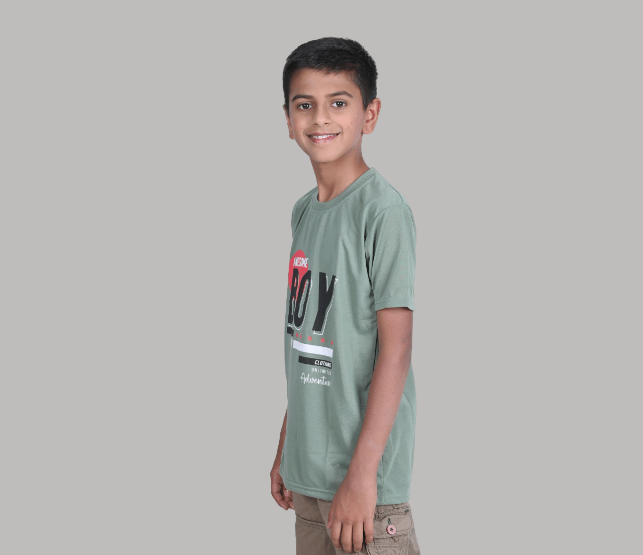     			Kidzee Kingdom Pack of 1 Boys Cotton Blend T-Shirt ( Green )