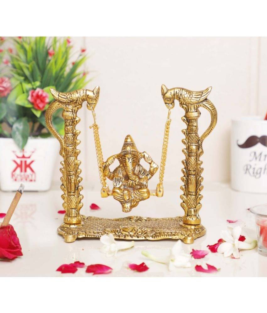 KridayKraft Aluminium Lord Ganesha Idol ( 16.5 cm ) KridayKraft Aluminium Lord Ganesha Idol ( 16.5 cm )