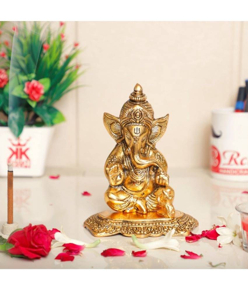 KridayKraft Aluminium Lord Ganesha Idol ( 16 cm )     			KridayKraft Aluminium Lord Ganesha Idol ( 16 cm )