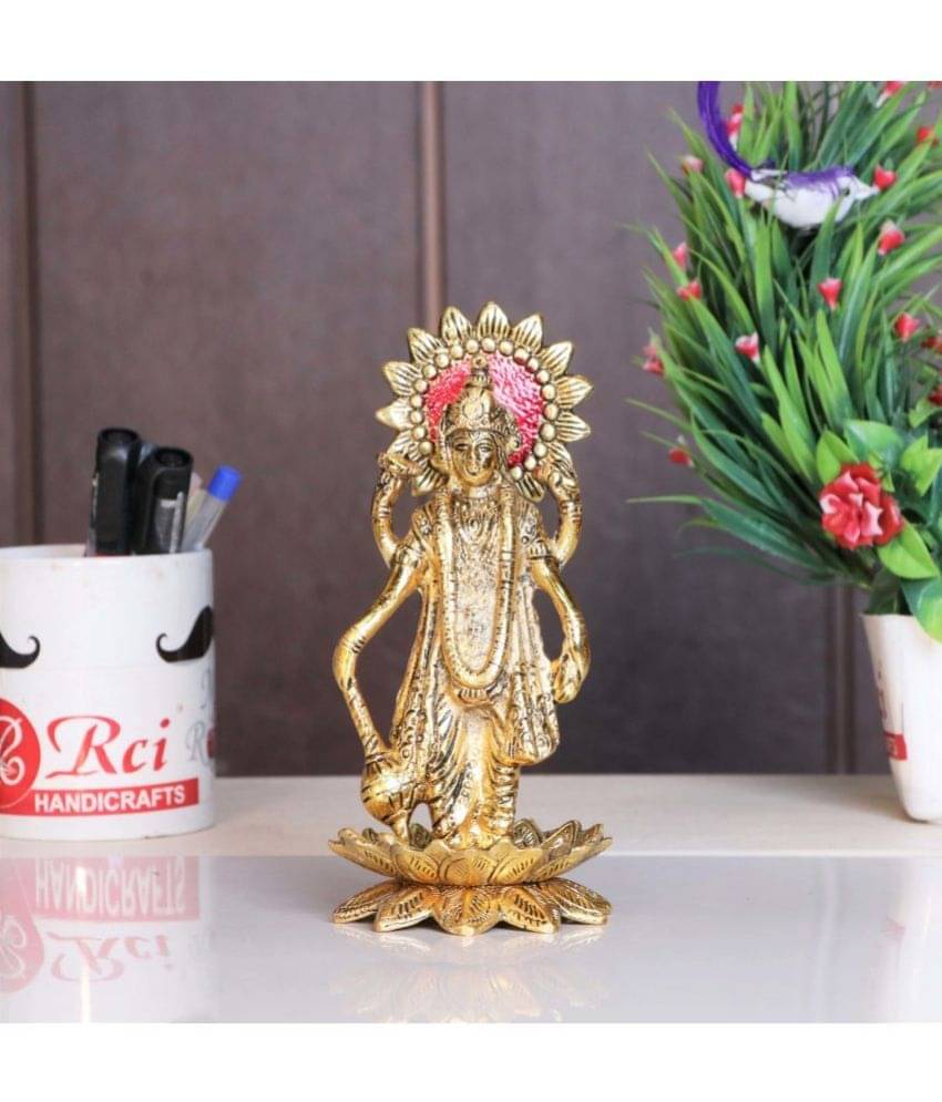 KridayKraft Aluminium Lord Vishnu Idol ( 19 cm )     			KridayKraft Aluminium Lord Vishnu Idol ( 19 cm )