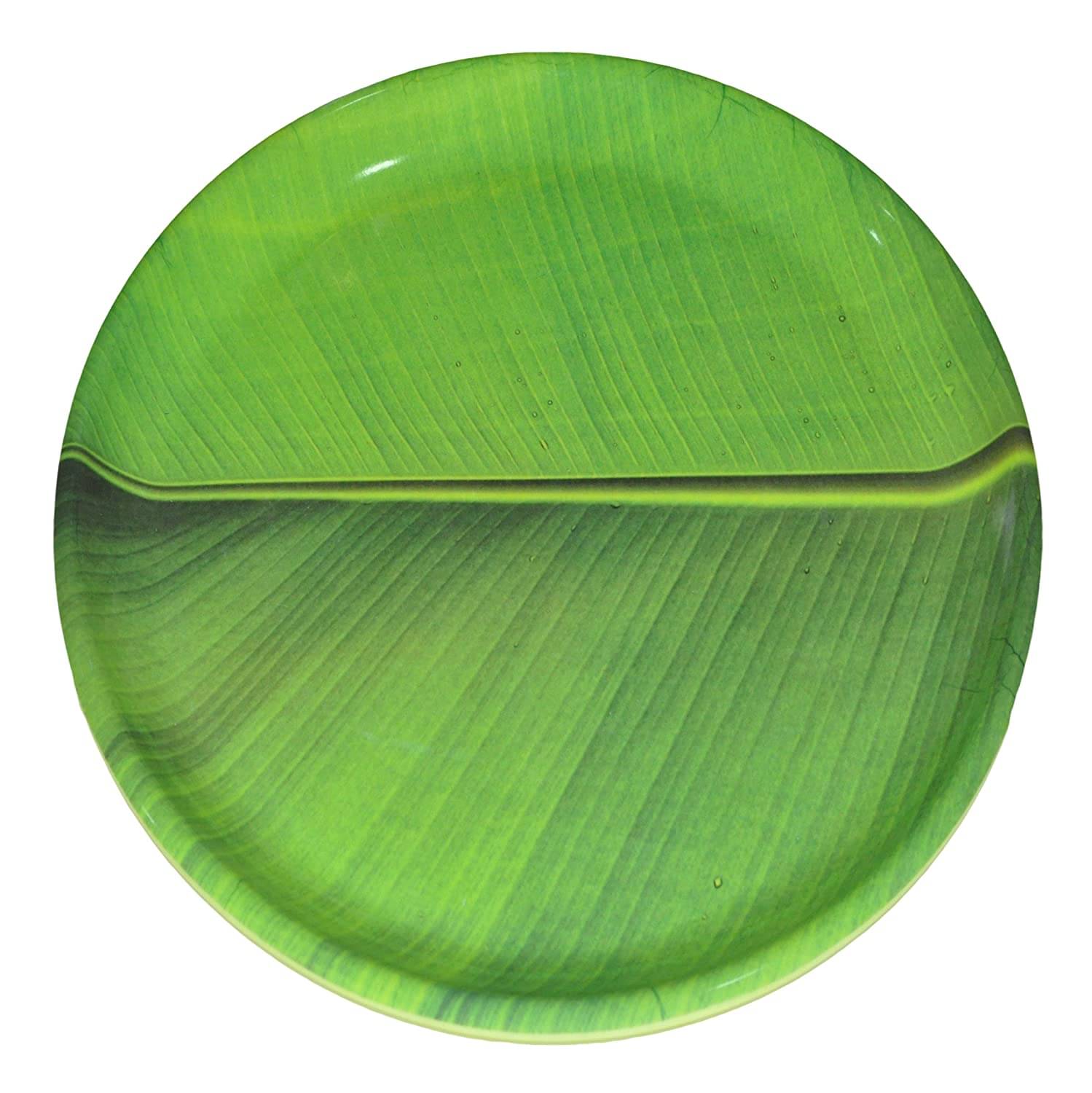    			Laserbot 6 Pcs Melamine Dark Green Half Plate