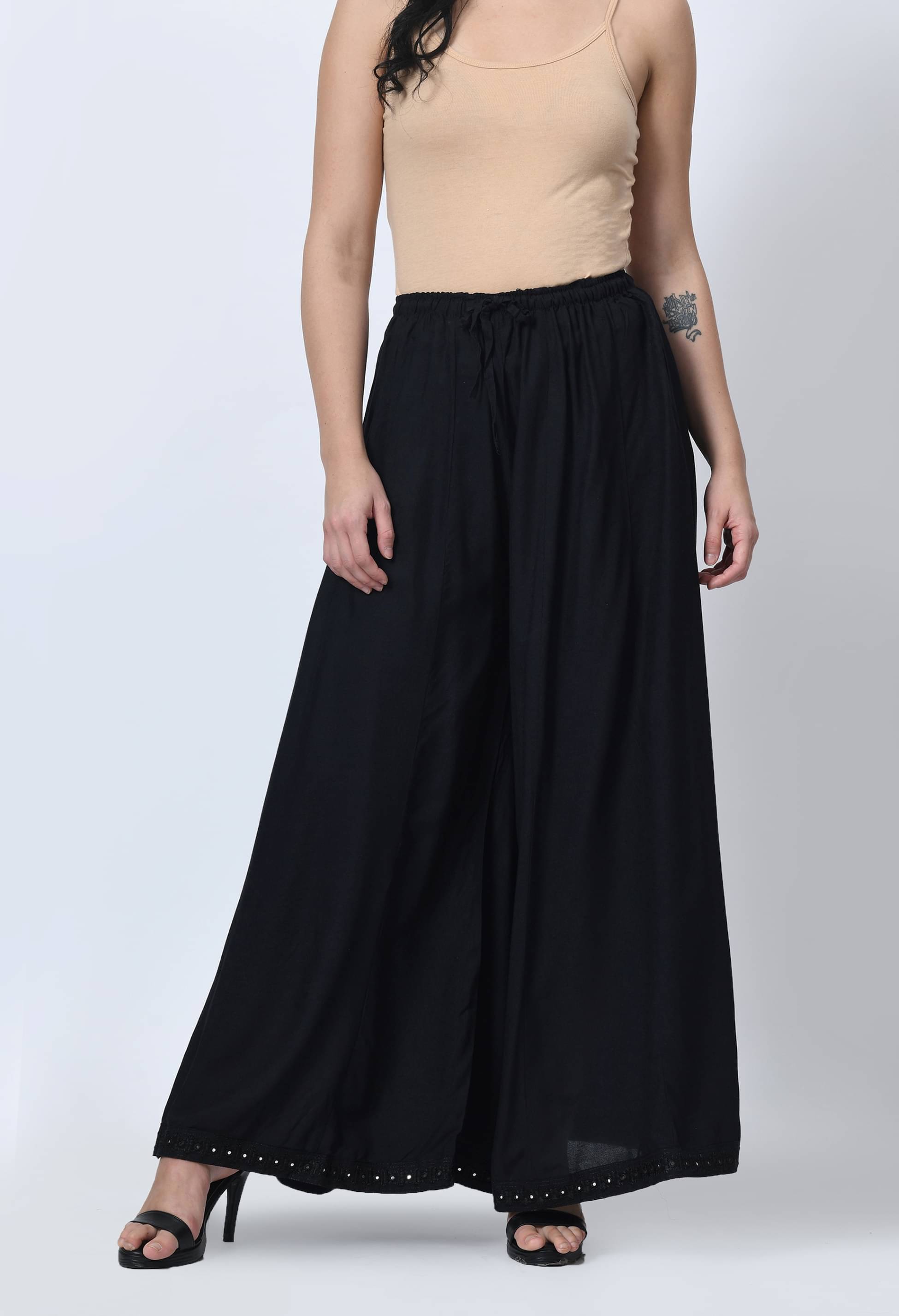     			MAURYA - Black Rayon Women's Palazzo ( Pack of 1 )