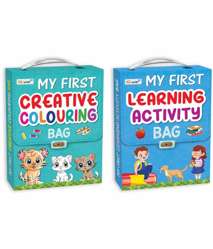     			My first Creative colouring and learning Activity bags : Colouring bag for young learners, Learning activity kit, Fun educational activities, Colorful adventures for Ages 3-12| Pack of 2 learning bags