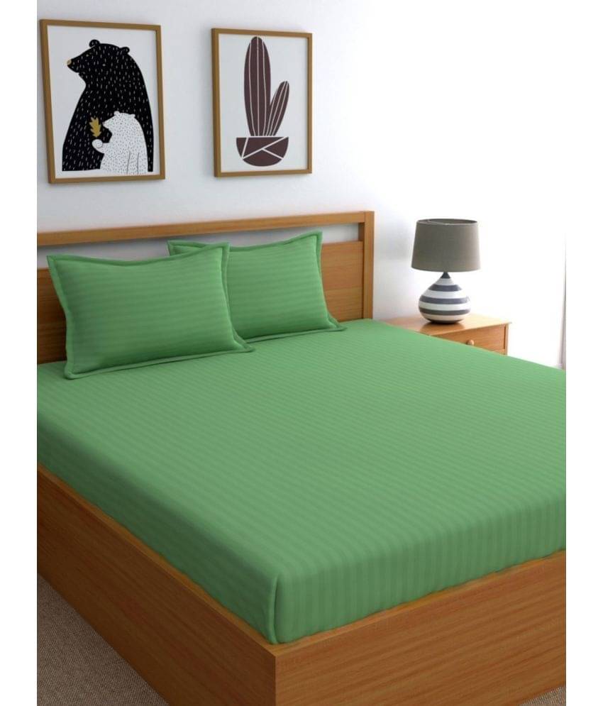 Neekshaa Satin 1 Double Bedsheet with 2 Pillow Covers ( Green ) Neekshaa Satin 1 Double Bedsheet with 2 Pillow Covers ( Green )