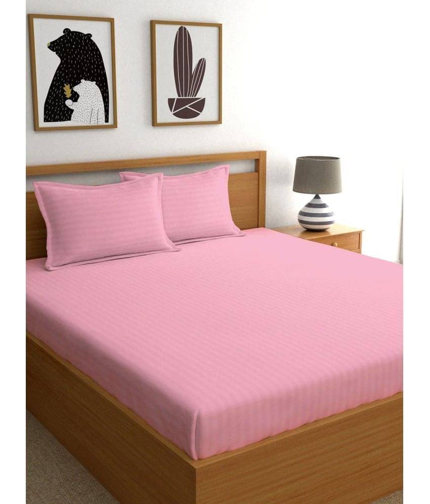 Neekshaa Satin 1 Double Bedsheet with 2 Pillow Covers ( Baby Pink ) Neekshaa Satin 1 Double Bedsheet with 2 Pillow Covers ( Baby Pink )