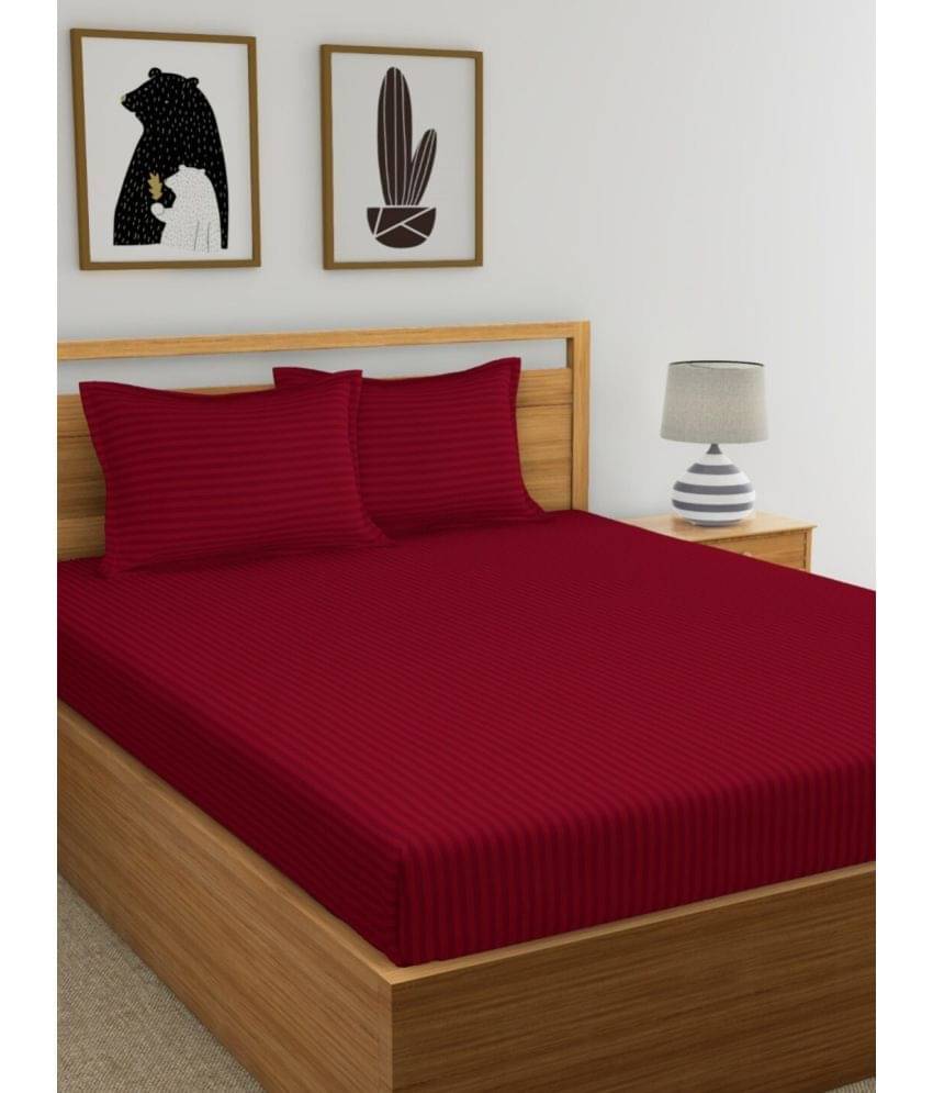 Neekshaa Satin 1 Double Bedsheet with 2 Pillow Covers ( Maroon ) Neekshaa Satin 1 Double Bedsheet with 2 Pillow Covers ( Maroon )