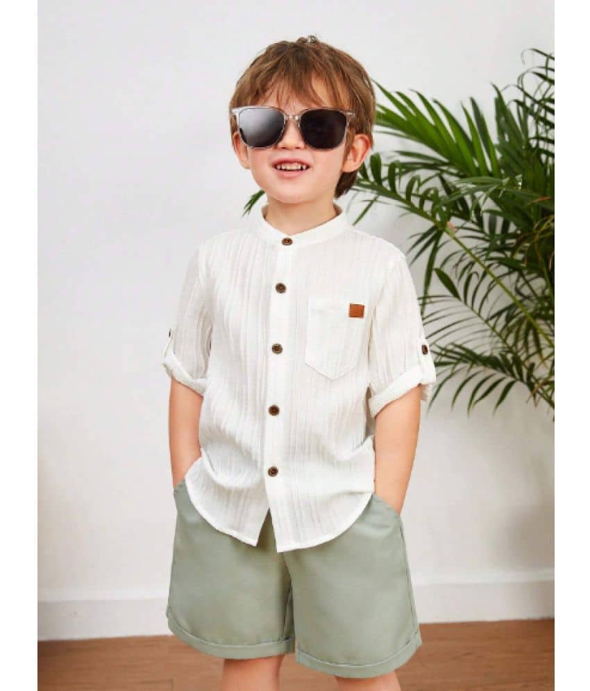 Ocvito Pack of 1 Boys Cotton Blend Shirt & Shorts Set ( Green )
