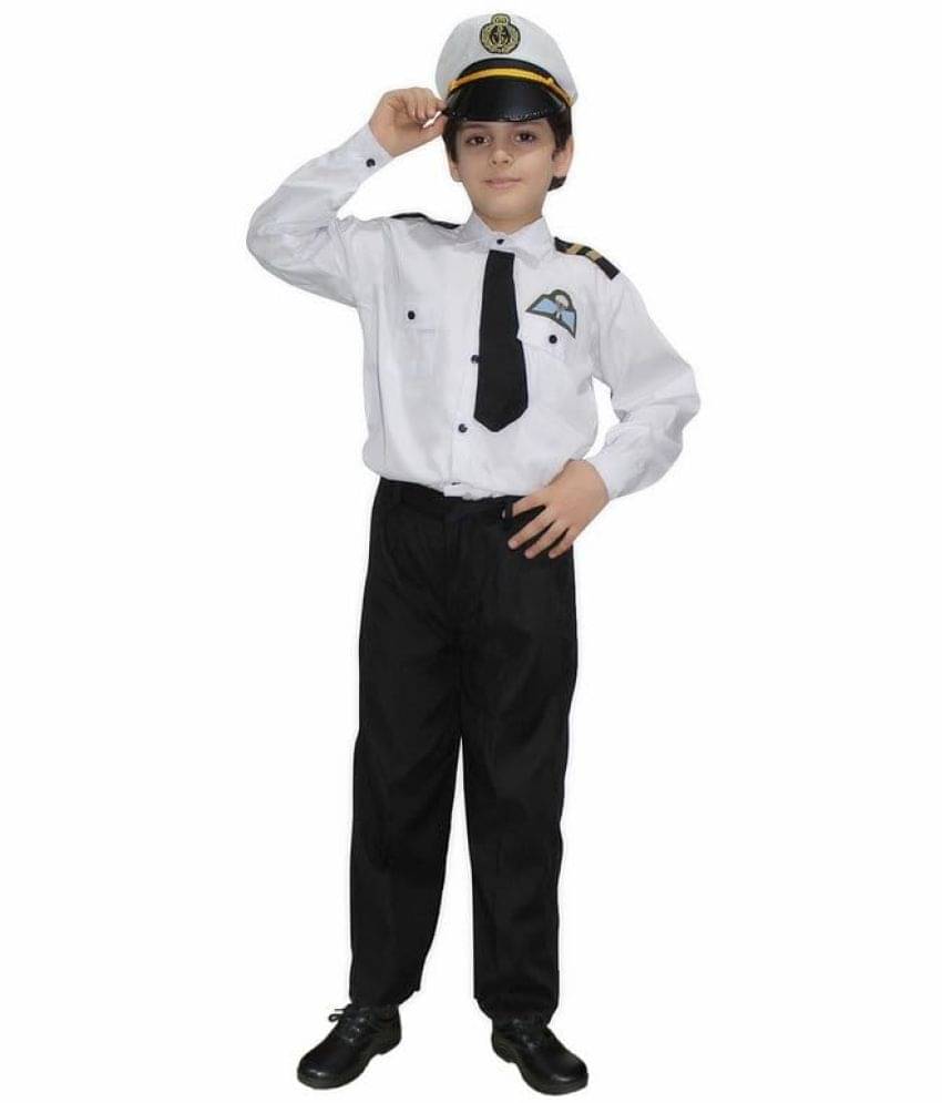     			Our Helper Pilot Costume For Kids, Airline Pilot Dress With Hat - 7-8 years