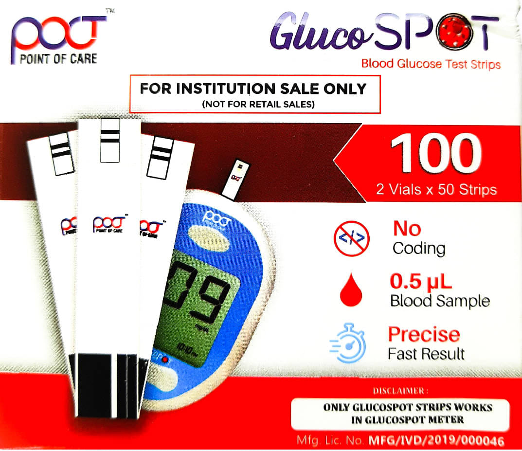 POCT GlucoSPOT 2x50 Strip 100 Test Strips POCT GlucoSPOT 2x50 Strip 100 Test Strips