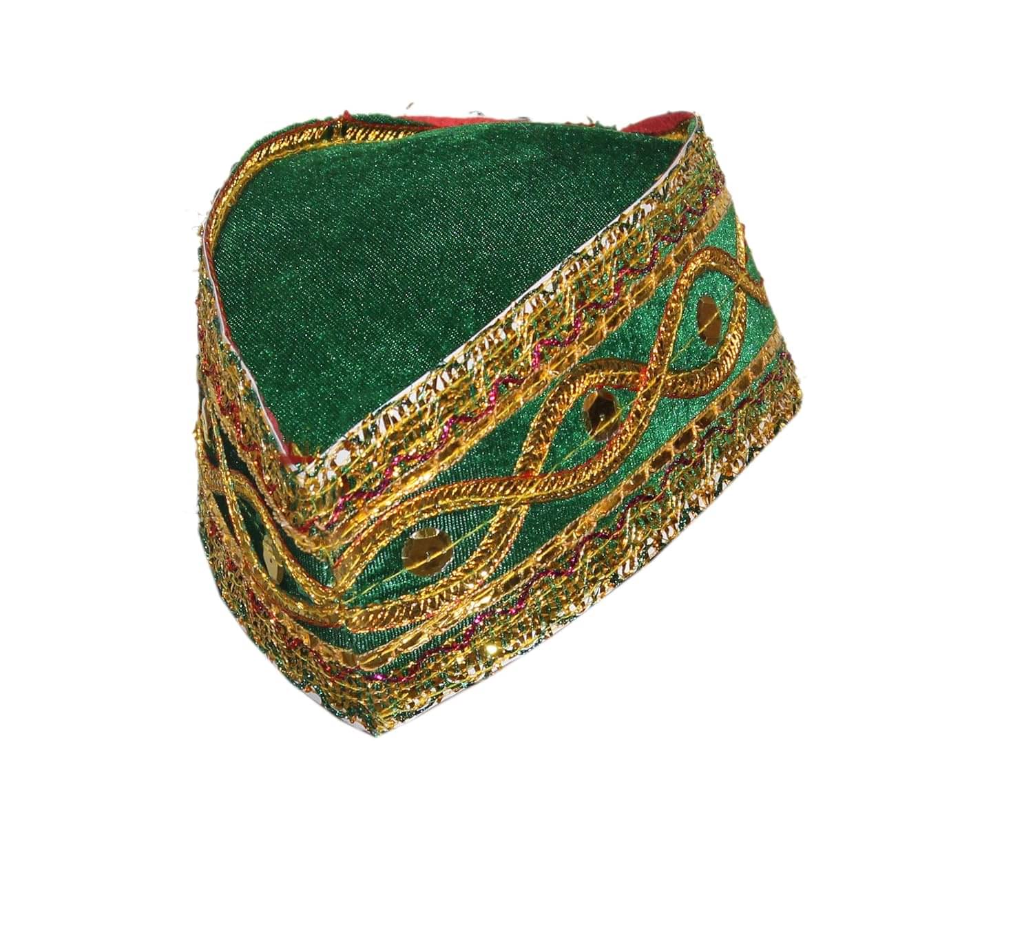 Qawali Cap For Dance Costume, Qawwali Dress Accessory (Only Cap) - 2pcs Qawali Cap For Dance Costume, Qawwali Dress Accessory (Only Cap) - 2pcs