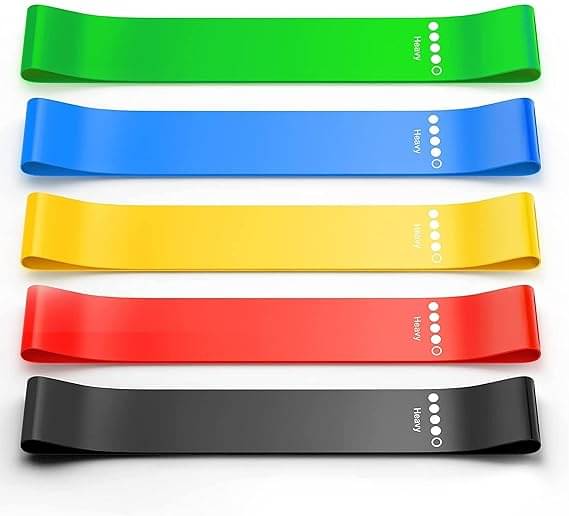 Resistance Bands for Working Out, Exercise Bands Resistance Bands Set with 5 Resistance Levels, Multi-Colored Workout Bands for Indoor and Outdoor Fitness, Leg Strength Training, Rehab, Yoga, Pack of 1 Resistance Bands for Working Out, Exercise Bands Resistance Bands Set with 5 Resistance Levels, Multi-Colored Workout Bands for Indoor and Outdoor Fitness, Leg Strength Training, Rehab, Yoga, Pack of 1