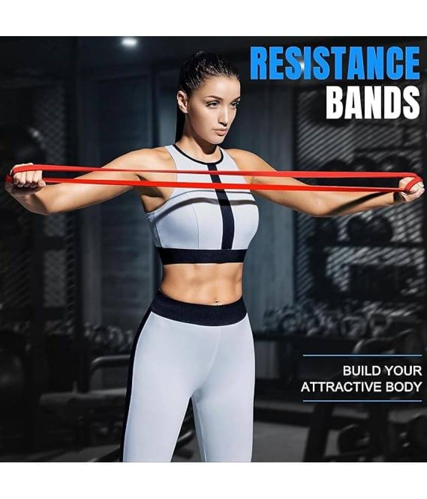 Resistance Bands for Workout for Men and Women Resistance Band Set & Exercise Band for Home Gym Fitness Pull Up Band & Toning Band 100% Natural (RED) Pack of 1 Resistance Bands for Workout for Men and Women Resistance Band Set & Exercise Band for Home Gym Fitness Pull Up Band & Toning Band 100% Natural (RED) Pack of 1