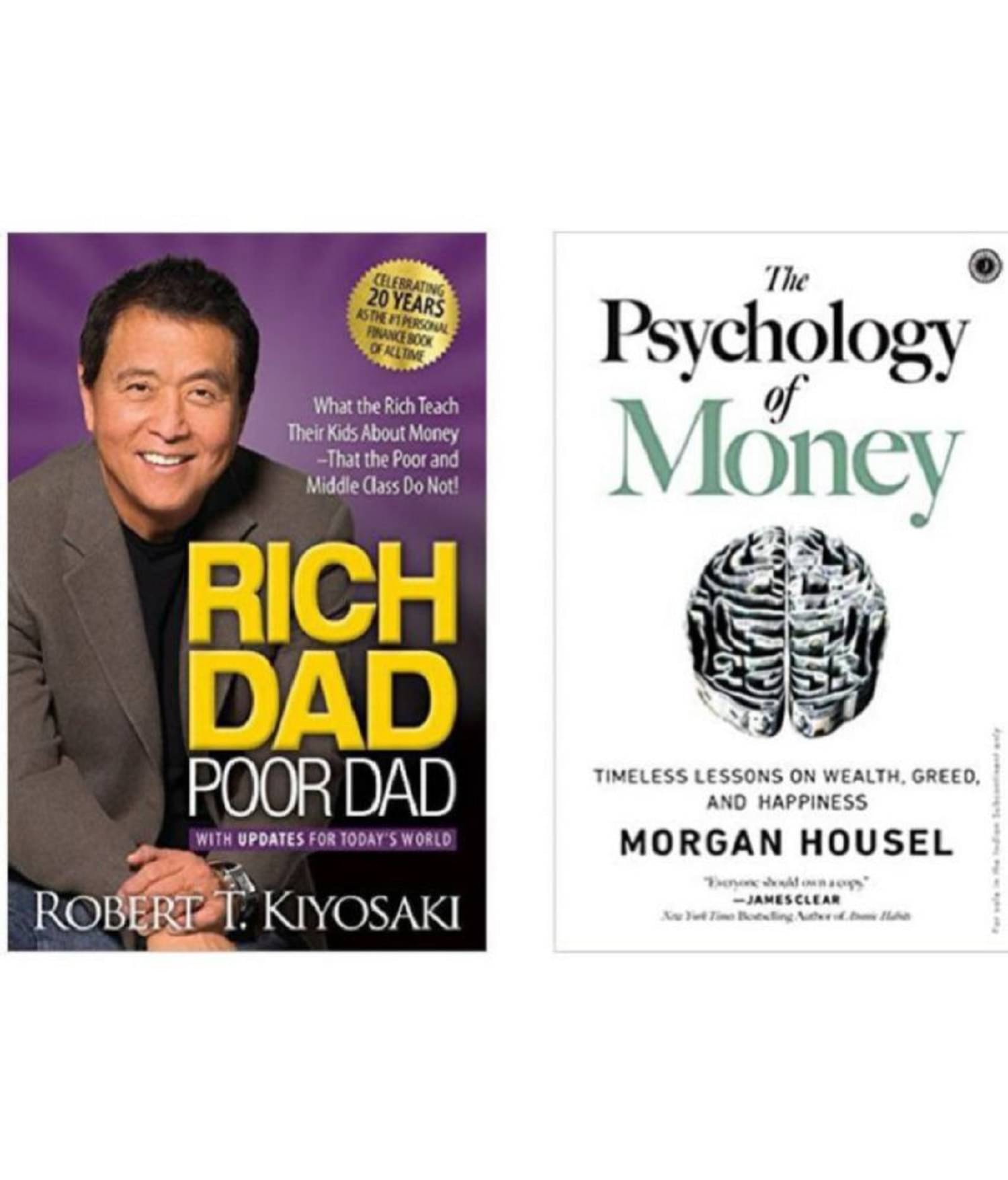     			Rich Dad Poor Dad + The Psychology of Money - Best Combo ( paperback )